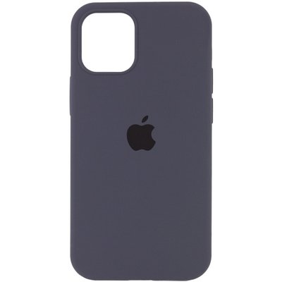 Чехол Silicone Case Full Protective (AA) для Apple iPhone 12 Pro Max (6.7") Серый/Dark Grey 38663 фото