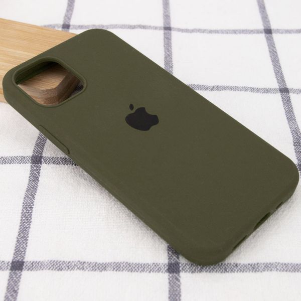 Чехол Silicone Case Full Protective (AA) для Apple iPhone 12 Pro (6.1") Зеленый/Dark Olive 38660 фото