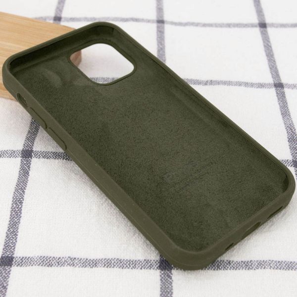 Чохол Silicone Case Full Protective (AA) для Apple iPhone 12 Pro (6.1") Зелений/Dark Olive 38660 фото