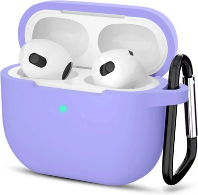 Силіконовий чохол для Apple Airpods 3 Бузковий VANAX55009 фото