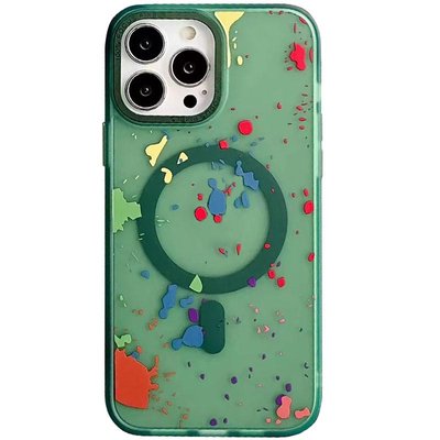 Чохол TPU+PC Flush with MagSafe для Apple iPhone 14 Pro Max (6.7") Dark green 72546 фото