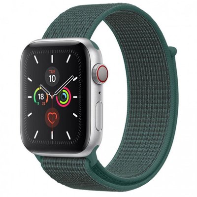 Ремешок Nylon для Apple watch 38mm/40mm/41mm Зелёный | Pine green 635548-Gr фото