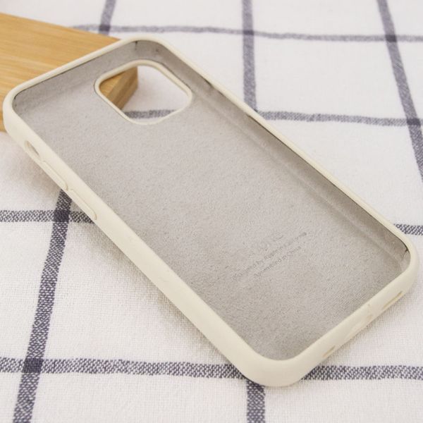 Чохол Silicone Case Full Protective (AA) для Apple iPhone 12 Pro Max (6.7") Бежевий/Antigue White 38663 фото