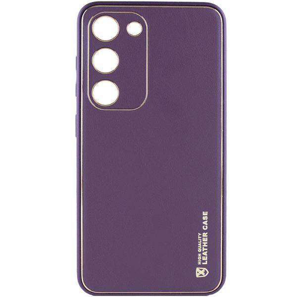 Кожаний чохол Xshield для Samsung Galaxy S24+ Фіолетовий | Dark Purple 69360 фото