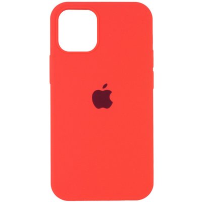 Чехол Silicone Case Full Protective (AA) для Apple iPhone 12 Pro Max (6.7") Арбузный/Watermelon red 38663 фото