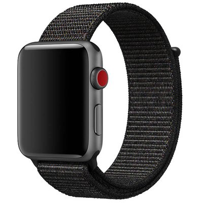 Ремінець Nylon для Apple watch 38mm/40mm/41mm Чорний | Black 635548-Gr фото