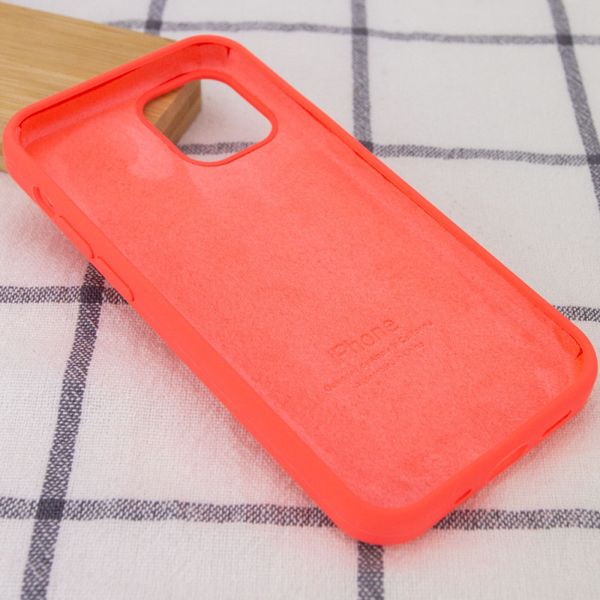 Чехол Silicone Case Full Protective (AA) для Apple iPhone 12 Pro Max (6.7") Арбузный/Watermelon red 38663 фото