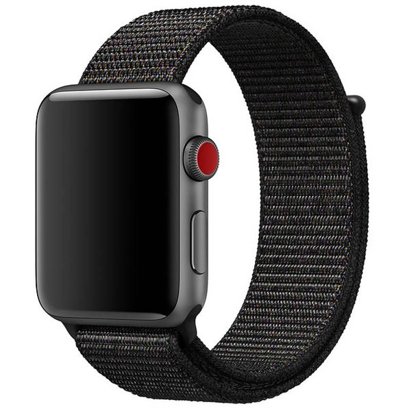 Ремешок Nylon для Apple watch 38mm/40mm/41mm Чёрный | Black 635548-Gr фото