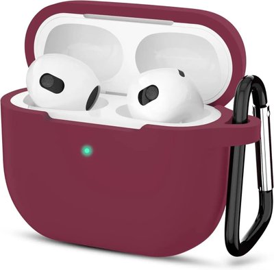 Силіконовий чохол для Apple Airpods 3 Бордовий VANAX55004 фото