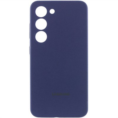 Чехол Silicone Cover Lakshmi Full Camera (AAA) with Logo для Samsung Galaxy S24 Тёмно-Синий | Midnight blue 71859 фото