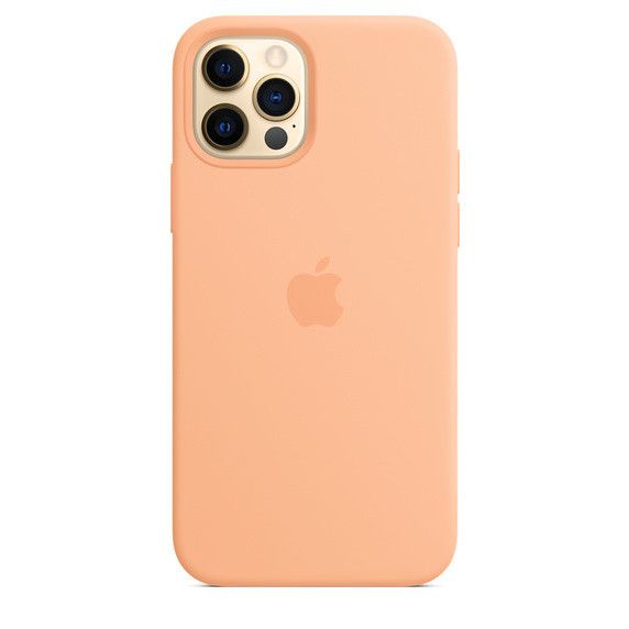 Чохол Silicone Case Full Protective (AA) для Apple iPhone 12 Pro Max (6.7") Помаранчевий/Cantaloupe 38663 фото