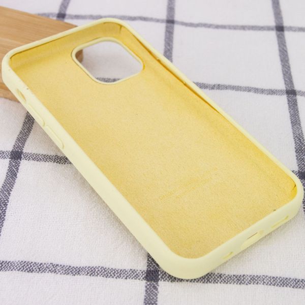 Чохол Silicone Case Full Protective (AA) для Apple iPhone 12 Pro Max (6.7") Жовтий/Mellow Yellow 38663 фото