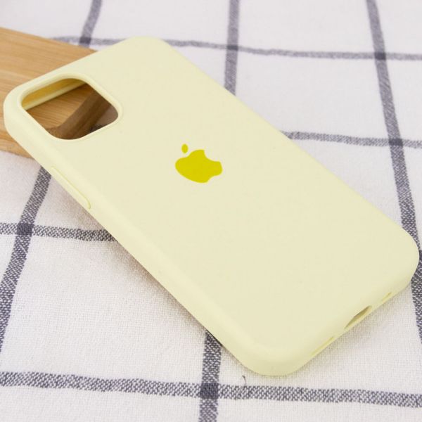 Чохол Silicone Case Full Protective (AA) для Apple iPhone 12 Pro Max (6.7") Жовтий/Mellow Yellow 38663 фото