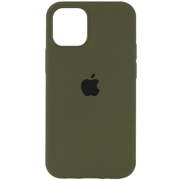 Чохол Silicone Case Full Protective (AA) для Apple iPhone 12 Pro Max (6.7") Зелений/Dark Olive 38663 фото