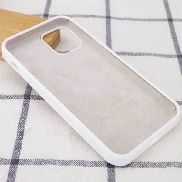 Чохол Silicone Case Full Protective (AA) для Apple iPhone 13 (6.1") Білий/White 55730 фото