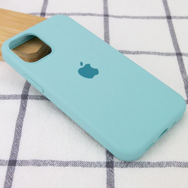 Чехол Silicone Case Full Protective (AA) для Apple iPhone 12 Pro Max (6.7") Бирюзовый/Marine Green 38663 фото