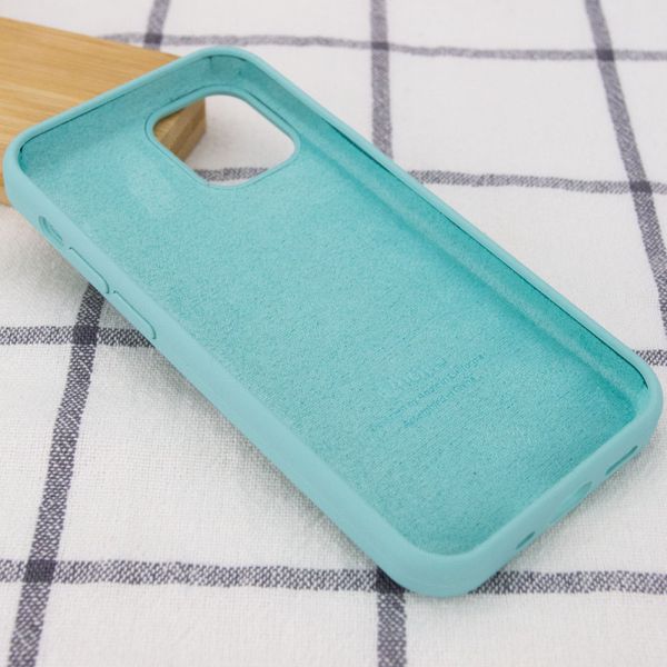 Чехол Silicone Case Full Protective (AA) для Apple iPhone 12 Pro Max (6.7") Бирюзовый/Marine Green 38663 фото