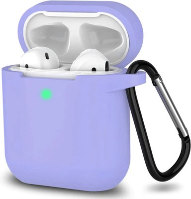 Силіконовий чохол для Apple AirPods 2 Бузковий VANAX53009 фото