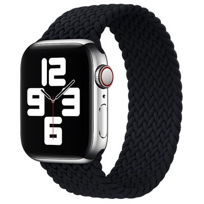 Ремінець Braided Solo Loop (AAA) для Apple watch 38mm/40mm 135mm Чорний | Black 7481822-Bl фото