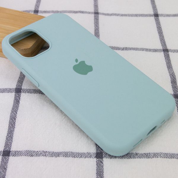 Чехол Silicone Case Full Protective (AA) для Apple iPhone 12 Pro Max (6.7") Бирюзовый/Turquoise 38663 фото