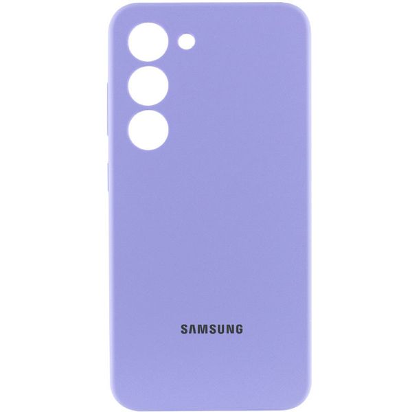 Чехол Silicone Cover Lakshmi Full Camera (AAA) with Logo для Samsung Galaxy S24 Сиреневый | Dasheen 71859 фото