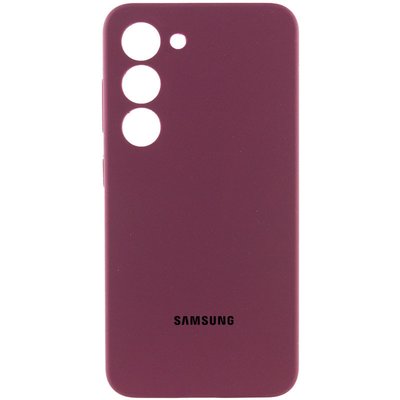 Чехол Silicone Cover Lakshmi Full Camera (AAA) with Logo для Samsung Galaxy S24 Бордовый | Plum 71859 фото