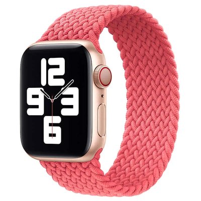 Ремінець Braided Solo Loop (AAA) для Apple watch 38mm/40mm 135mm Рожевий | Pink 7481822-Bl фото