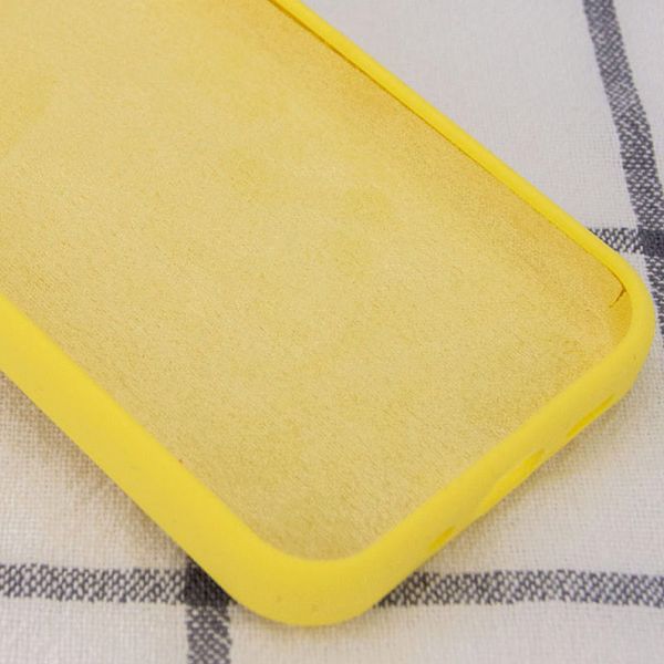 Чехол Silicone Case Full Protective (AA) NO LOGO для Apple iPhone 15 Pro (6.1") Жёлтый | Yellow 72459 фото