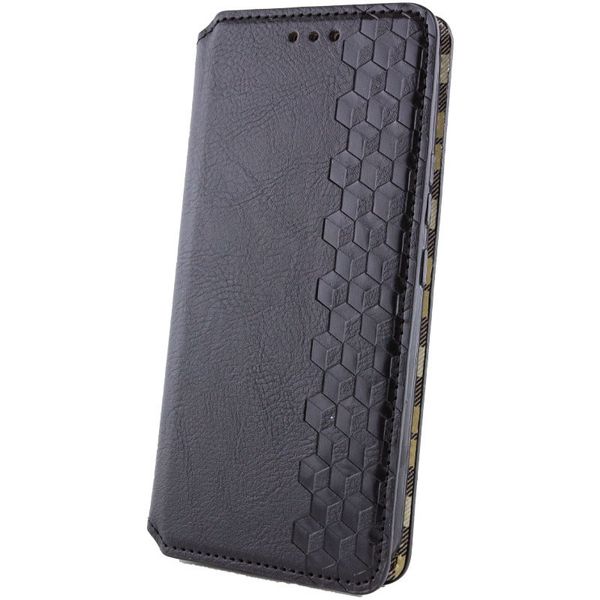 Кожаный чехол-книжка GETMAN Cubic (PU) для Samsung Galaxy S24+ Чёрный | Black 68157 фото