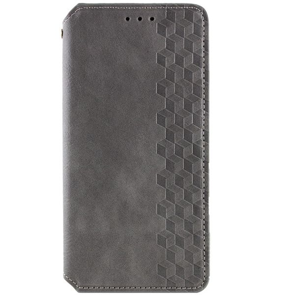 Кожаный чехол-книжка GETMAN Cubic (PU) для Samsung Galaxy S24+ Серый | Grey 68157 фото