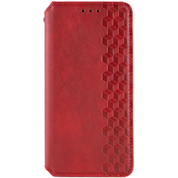 Кожаный чехол-книжка GETMAN Cubic (PU) для Samsung Galaxy S24+ Красный | Red 68157 фото