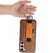 Кожаный чехол Wallet case and straps для Samsung Galaxy S24 Коричневый | Brown 70066 фото 6