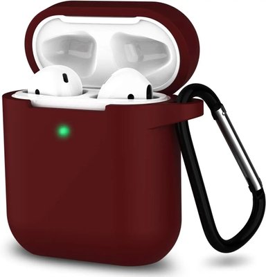 Силиконовый чехол для Apple AirPods 2 Бордовый VANAX53004 фото