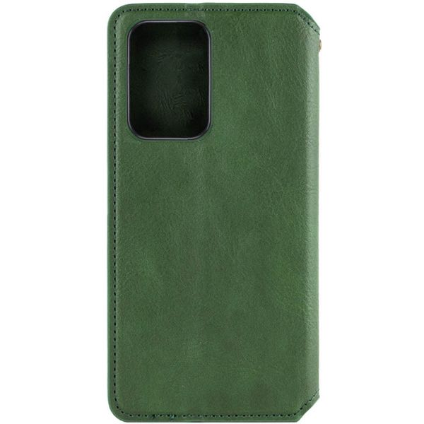 Кожаный чехол-книжка GETMAN Cubic (PU) для Samsung Galaxy S24+ Зелёный | Green 68157 фото