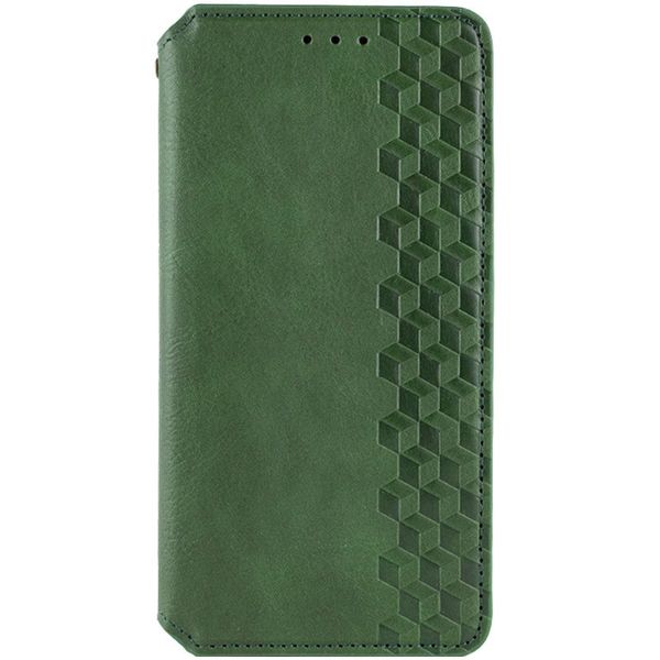 Кожаный чохол-книжка GETMAN Cubic (PU) для Samsung Galaxy S24+ Зелений | Green 68157 фото