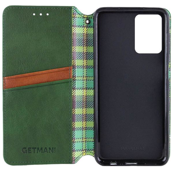 Кожаный чехол-книжка GETMAN Cubic (PU) для Samsung Galaxy S24+ Зелёный | Green 68157 фото