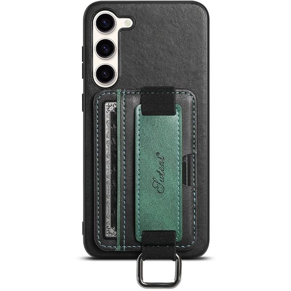 Шкіряний чохол Wallet case and straps для Samsung Galaxy S24 Чорний | Black 70066 фото