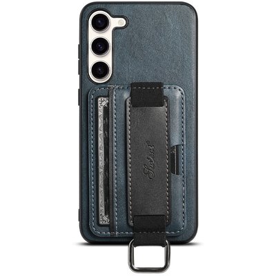 Шкіряний чохол Wallet case and straps для Samsung Galaxy S24 Синій | Blue 70066 фото