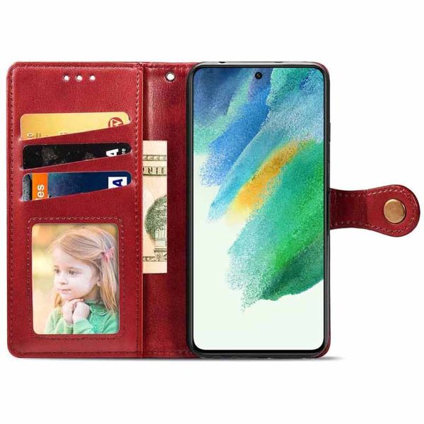 Кожаний чохол книжка GETMAN Gallant (PU) для Samsung Galaxy S24+ Червоний | Red 68150 фото