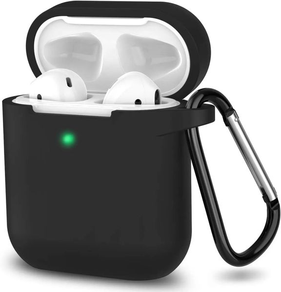 Силіконовий чохол для Apple AirPods 2 Чорний VANAX53001 фото