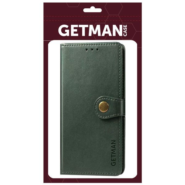 Кожаный чехол книжка GETMAN Gallant (PU) для Samsung Galaxy S24+ Зелёный | Green 68150 фото