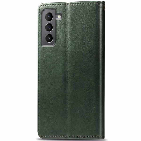 Кожаный чехол книжка GETMAN Gallant (PU) для Samsung Galaxy S24+ Зелёный | Green 68150 фото