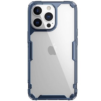 TPU чехол Nillkin Nature Pro Series для Apple iPhone 15 Pro Max (6.7") Синий | Прозрачный 65678 фото