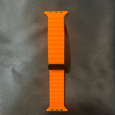 Силіконовий ремінець BINKSON with Magnet Buckle для Apple Watch 49/42/44/45 mm Помаранчевий | Orange 883765411 фото