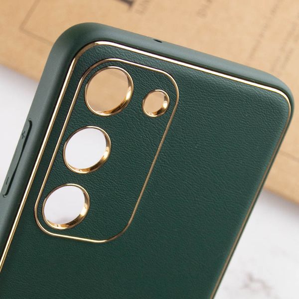 Кожаный чехол Xshield для Samsung Galaxy S24 Зелёный | Army Green 69350 фото