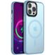 Чехол Metal Buttons with MagSafe Colorful для Apple iPhone 12 Pro 6.1'' Голубой 64998 фото