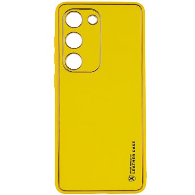 Кожаний чохол Xshield для Samsung Galaxy S24 Жовтий | Yellow 69350 фото