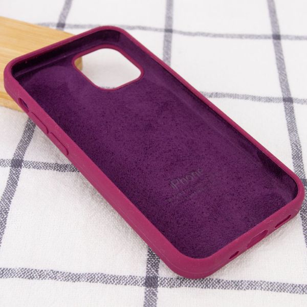 Чохол Silicone Case Full Protective (AA) для Apple iPhone 13 (6.1") Бордовий/Maroon 55730 фото