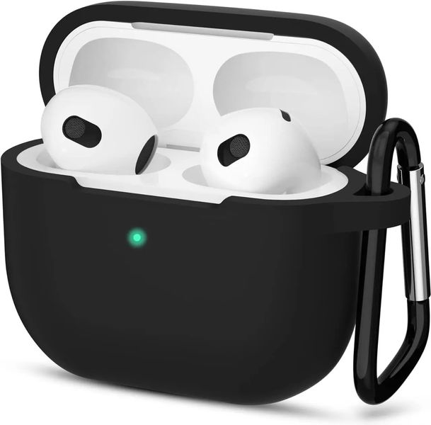 Силиконовый чохол для Apple Airpods 3 Чёрный VANAX55001 фото