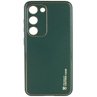 Кожаний чохол Xshield для Samsung Galaxy S24+ Зелений | Army Green 69360 фото